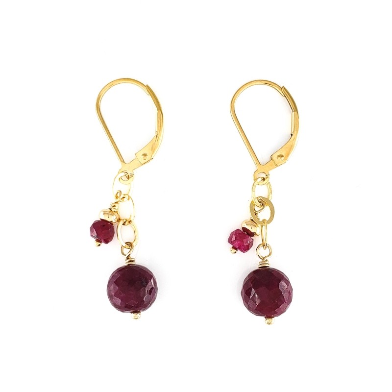 Ruby Gold Earrings