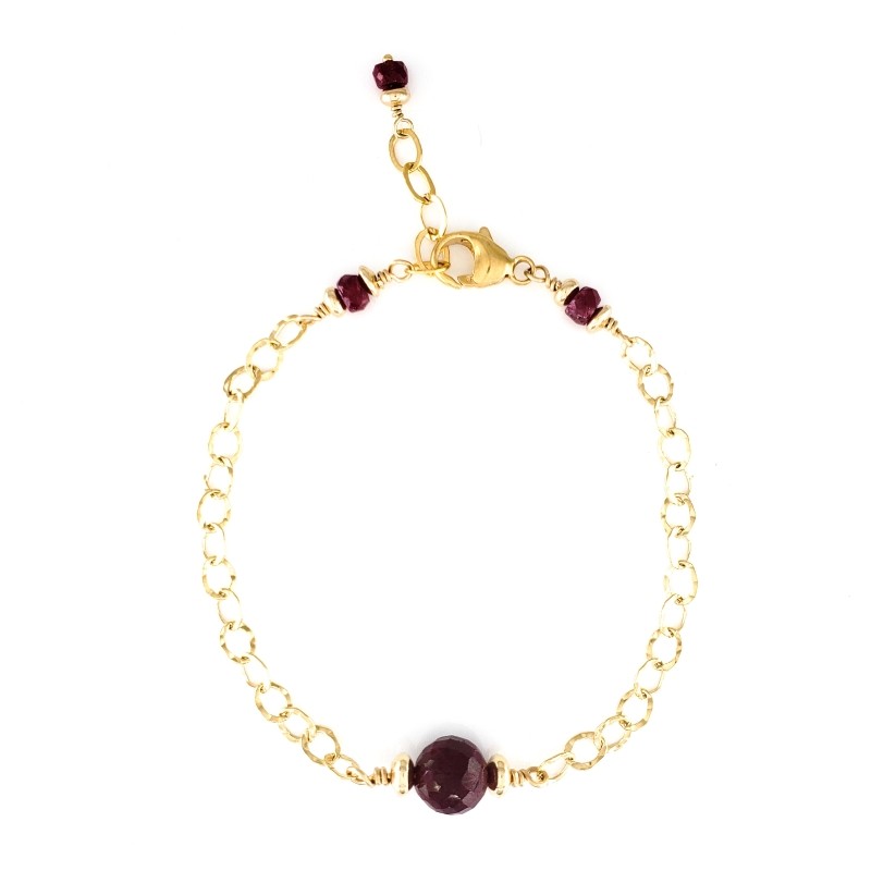 Ruby Gold Bracelet