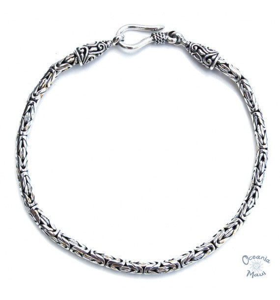 3mm Sterling Silver Byzantine Bracelet