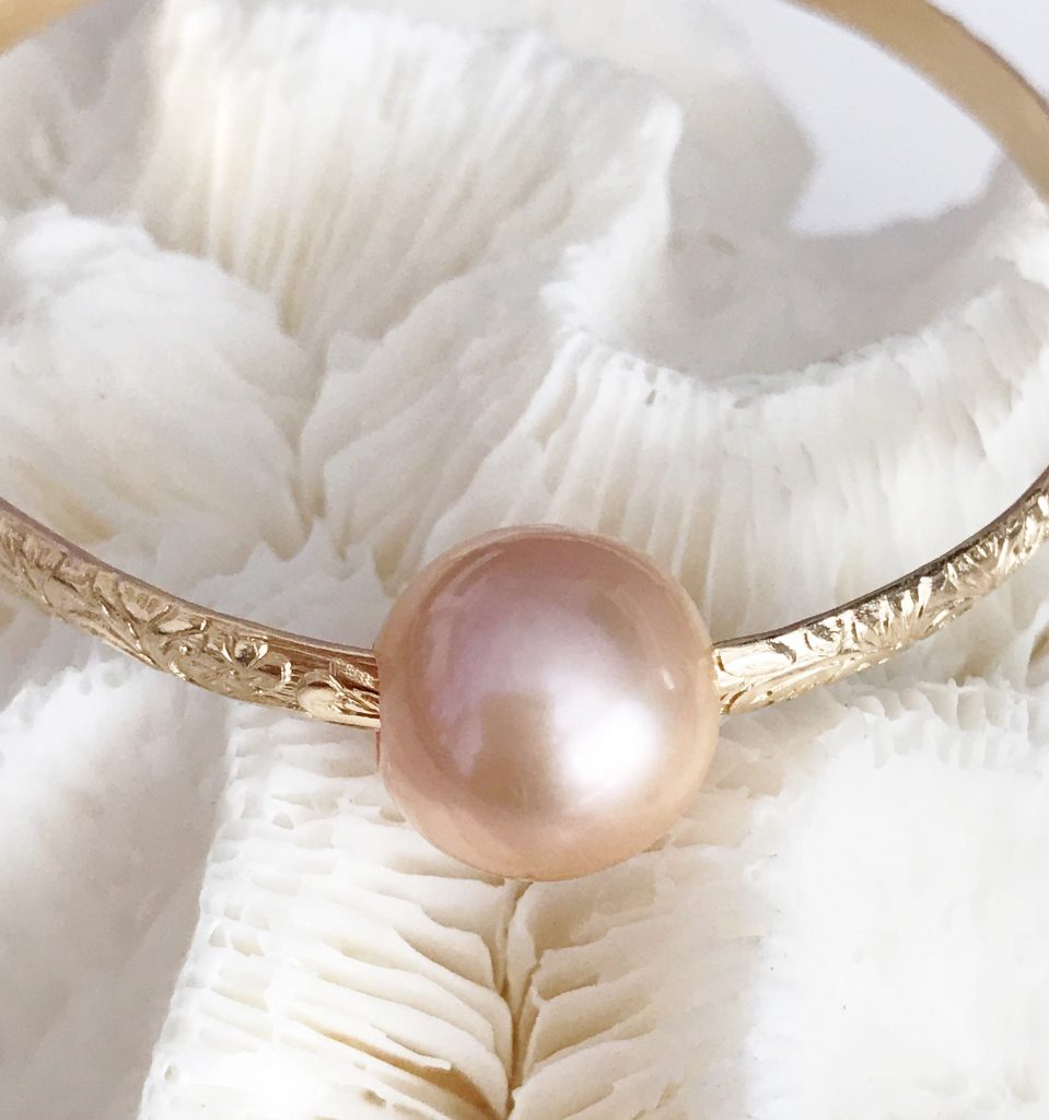 Bangle ALII – pink Edison pearl ( B315)