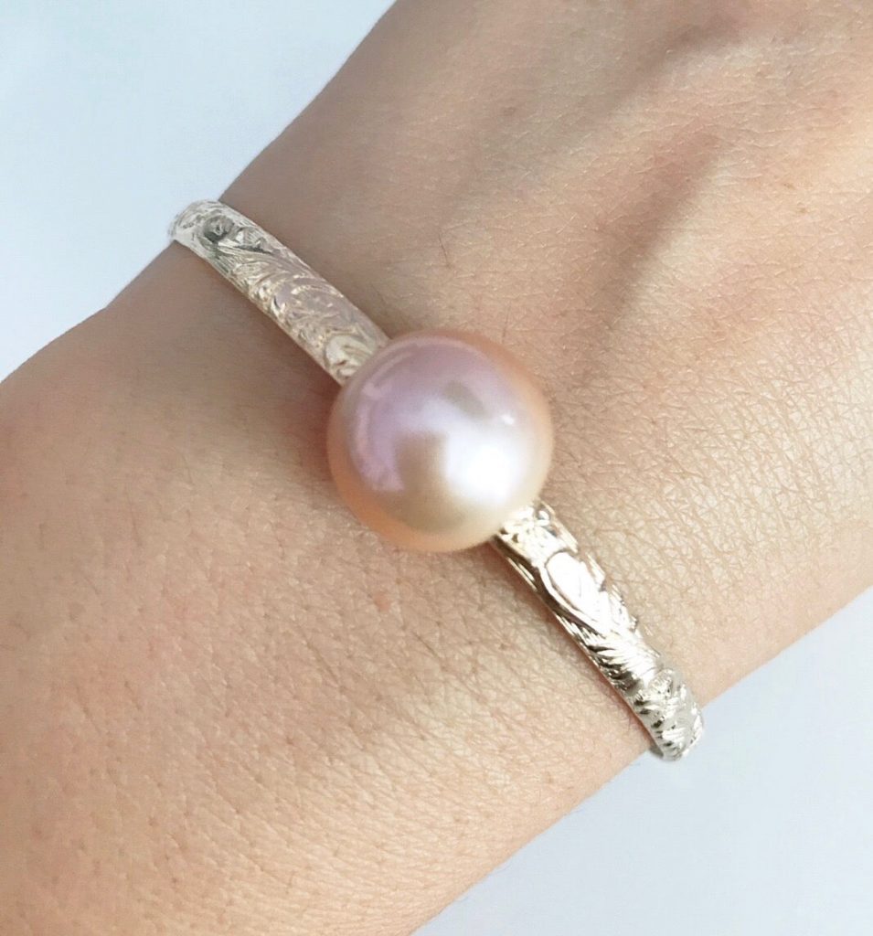 Bangle ALII – pink Edison pearl ( B315)