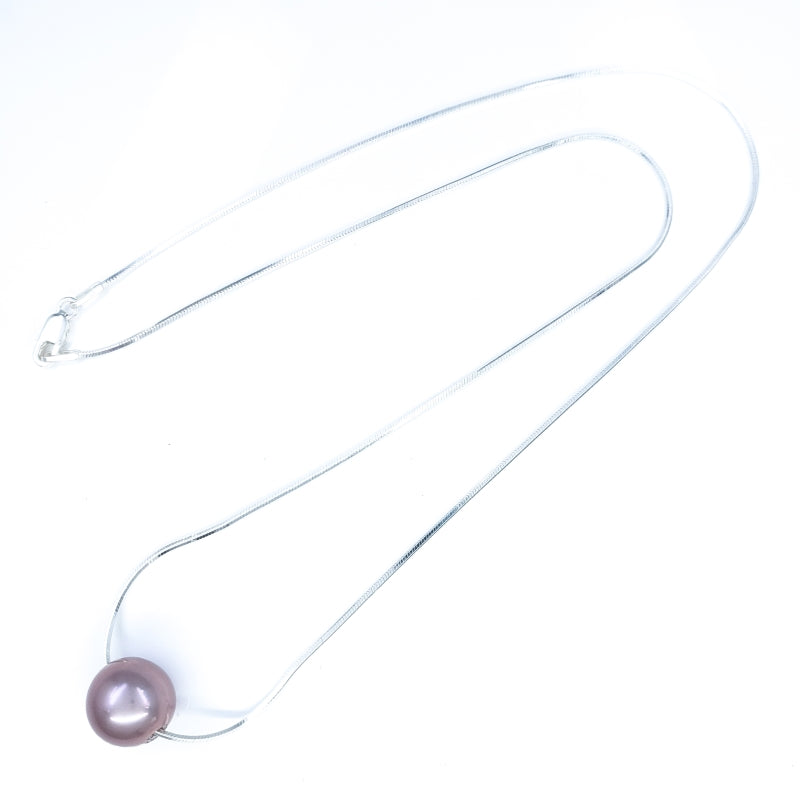 10mm Single Lavender Edison Pearl Solitaire Necklace