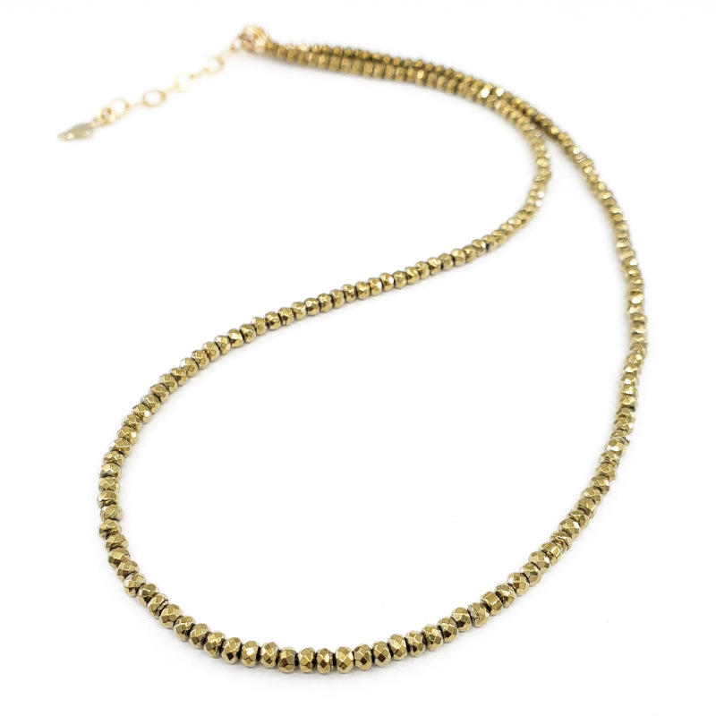 Gold Pyrite Necklace