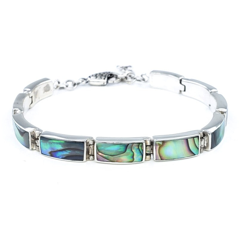 Elegant Abalone Shell & Sterling Silver Bracelet