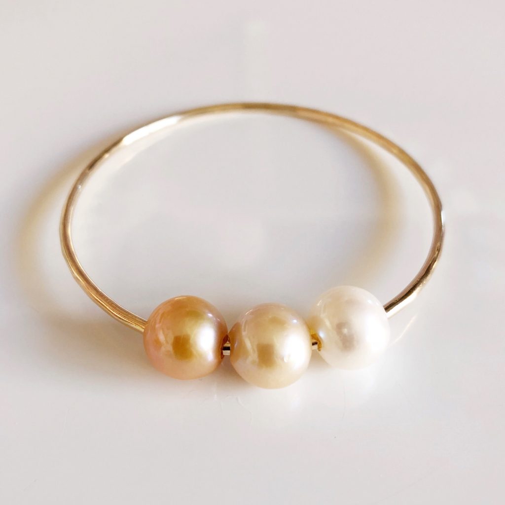 Bangle PAIGE – gold edison pearls (B255)