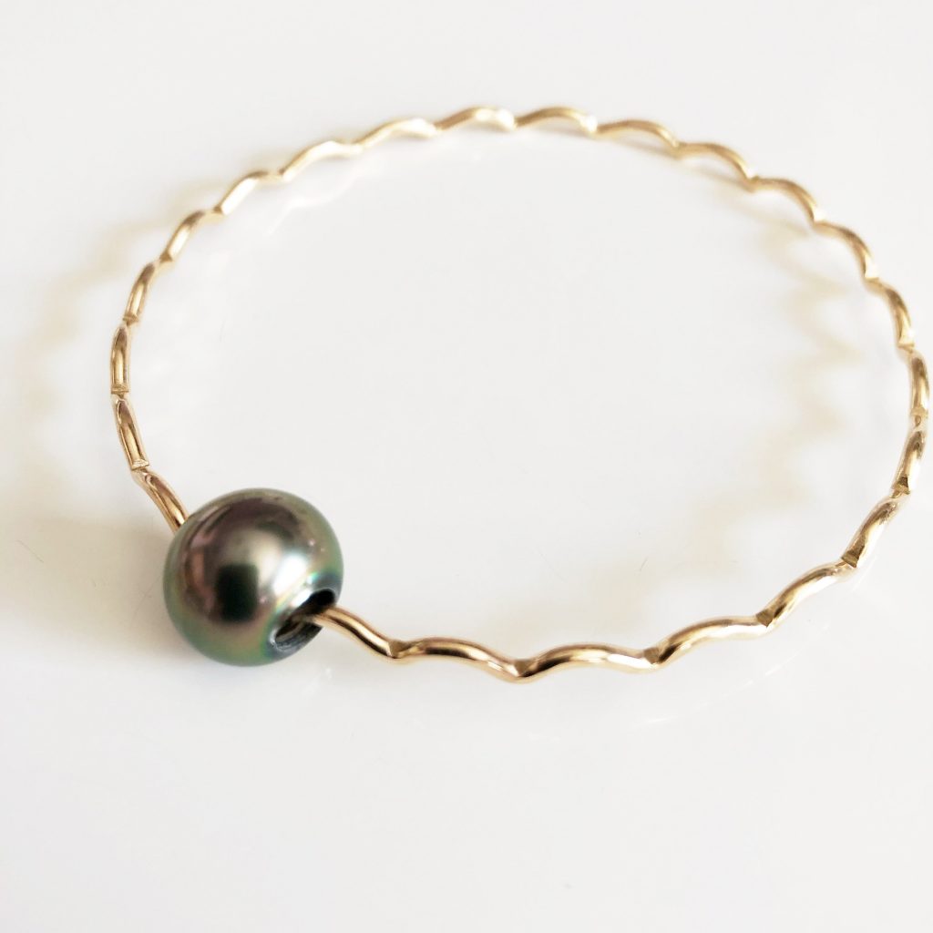 Bangle UNAHI – tahitian pearl (B420)