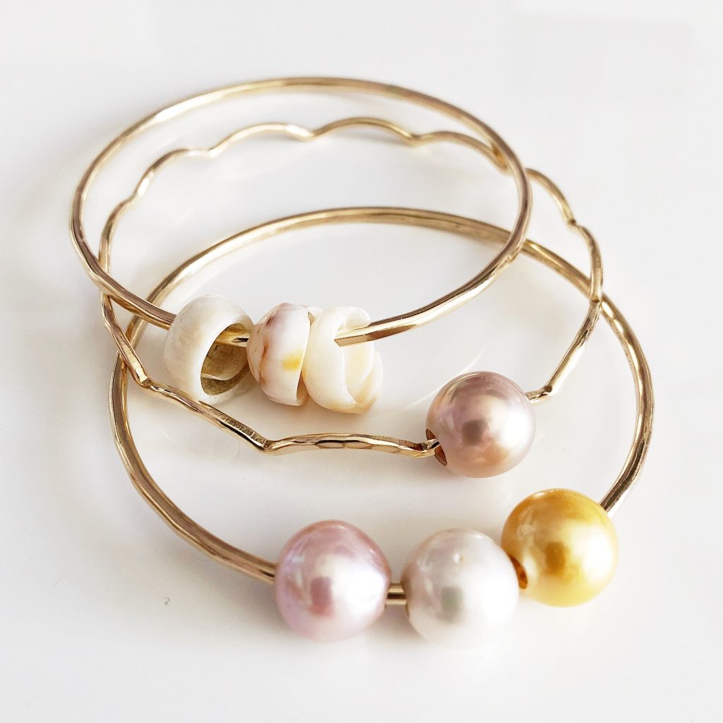 Bangle TOMI – pink pearl (B391)