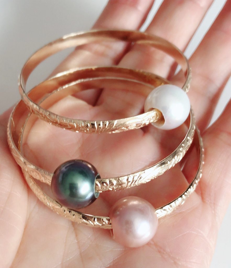 Bangle GIGI – Tahitian pearl (B312)